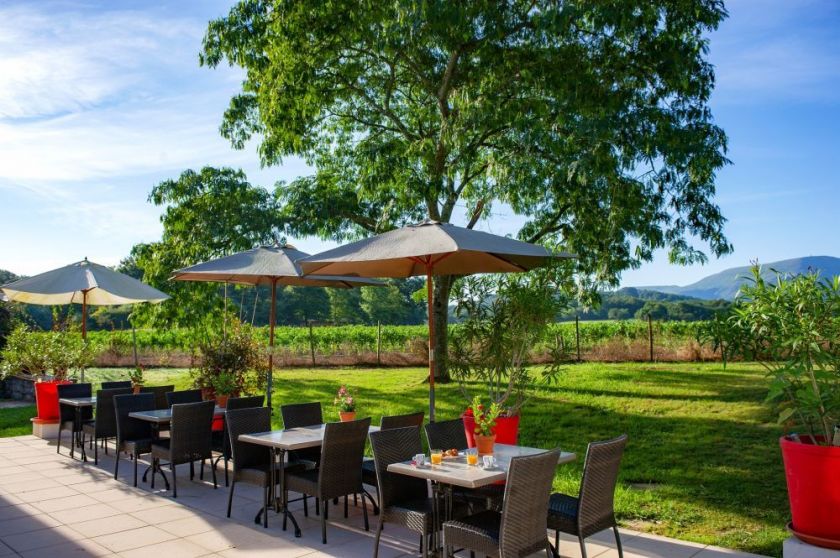 Terrasse avec vue sur le parc