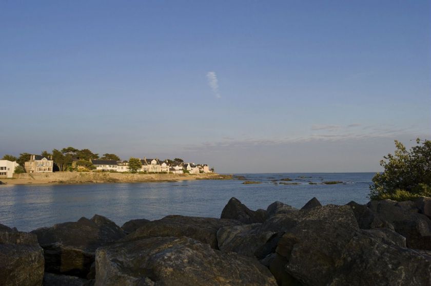 La vue sur la mer et le port de Pornichet en Loire Atlantique