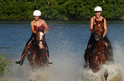 Au centre équestre, possibilité de faire de balades à cheval